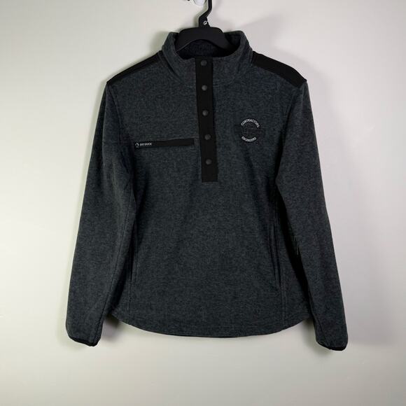 DRI Duck Womens Sierra Melange Fleece Pullover Jacket Charcoal - Large - Picture 1 of 8